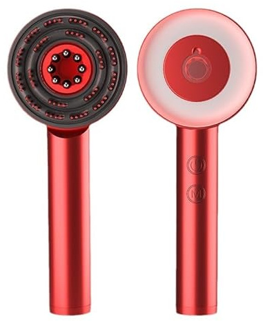 Cepillo de masaje para el cuero cabelludo, herramienta Shiatsu portátil para el crecimiento del cabello, masajeador eléctrico de luz roja para cuero cabelludo y cabello, relajación en el hogar