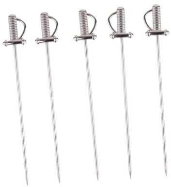 FIXOSHEE Tenedores De Fruta De Acero Inoxidable 304, Set De 5 Palillos Reutilizables para Postres y Ensaladas, Aptos para Fiestas, Bares y Uso Doméstico