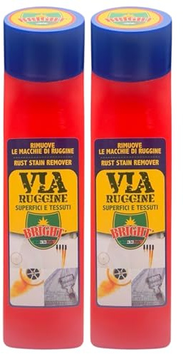 Detergente VIA RUGGINE, Rimuove Le Macchie Da Superfici e Tessuti. Facile Da Usare Grazie Al Suo Dosatore a Spugnetta 75ml (Via Ruggine (2 Unità))