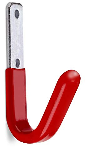 OrgaTech 4 x Universalhaken flach gummiert 83 x 35 mm Gerätehalter | Montagehaken Allzweckhaken