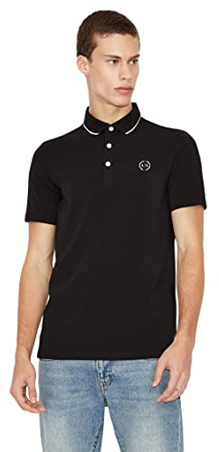 ARMANI EXCHANGE Double Stripe Polo Uomo, Nero (Black 1200), Large