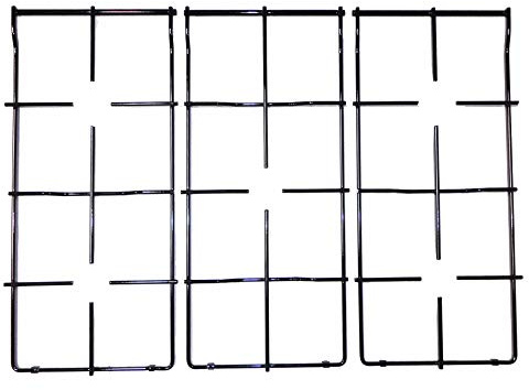 Franza - Kit 3 Griglie in ferro smaltato nero per Ariston Hotpoint cucina piano cottura 5 fuochi a gas serie PF7 - C00041903 - C00041904 - P0269/KIT