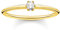 THOMAS SABO Ring weißer Stein gold vergoldetes Silber TR2312-414-14-50