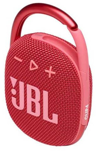JBL CLIP 4 Bluetooth Lautsprecher in Rot – Wasserdichte, tragbare Musikbox mit praktischem Karabiner – Bis zu 10 Stunden kabelloses Musik Streaming