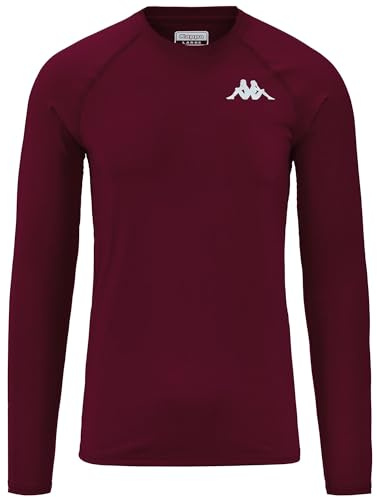 Kappa Herren Sous Maillot Manches Longues Vurbat Shirt, Rouge Grenat, XL