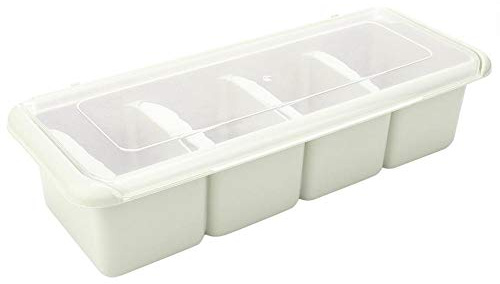 Portaspezie, Contenitori per condimento a scatola di sale con coperchi e cucchiaio per ripiano della cucina 4 scomparti(verde)