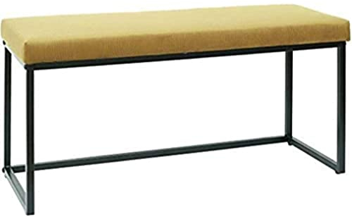 HOME DECO FACTORY Banc Giulia Jaune Velours Cotele