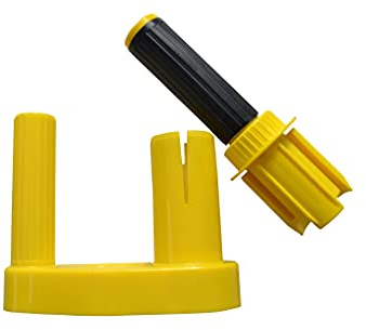dm-folien gmbh Stretchfolienabroller 450-500mm Folienrollen/Abroller für Hand-Stretchfolie mit Bremse, gelb