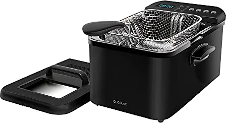 Cecotec Digitalfritteuse Cleanfry Luxury 4000. 4,2-Liter-Digitalfritteuse mit elegantem Edelstahldesign (3,2 L, Black)
