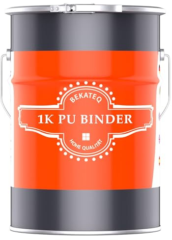 1K PU Bindemittel Kleber für Steinteppich außen, UV-fest, 4kg farblos glänzend - kein Vergilben, elastisch, abdichtend, ausreichend für 100kg Marmorkiesel - BEKATEQ BK-667PU