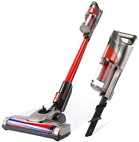 Samnuerly Aspirateur sans Fil Portable, léger 2 en 1 Balai électrique sans Sac, aspirateur Silencieux Cyclone Rechargeable