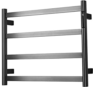 WRJAHCG Scaldasalviette Elettrico,Scalda Bagno da Muro Scaldasalviette Elettrico con Termostato 110w Termosifoni Elettrici Basso Consumo Asciuga Elettrico Portatile 580mm*470mm*100mm,Grigio