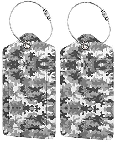 Gepäckanhänger, digital, Camouflage-Leder, mit Sichtschutzklappen