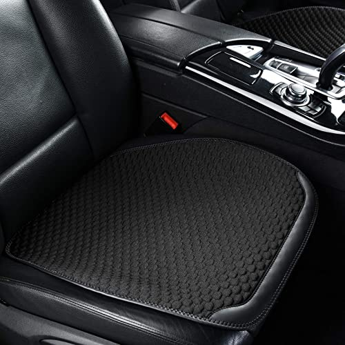 ZATOOTO Coprisedile Auto Anteriore 2 Pezzi, Cuscino Guidatore Copri Protezione Sedili per Auto Universale, Morbido e Traspirante, Nero