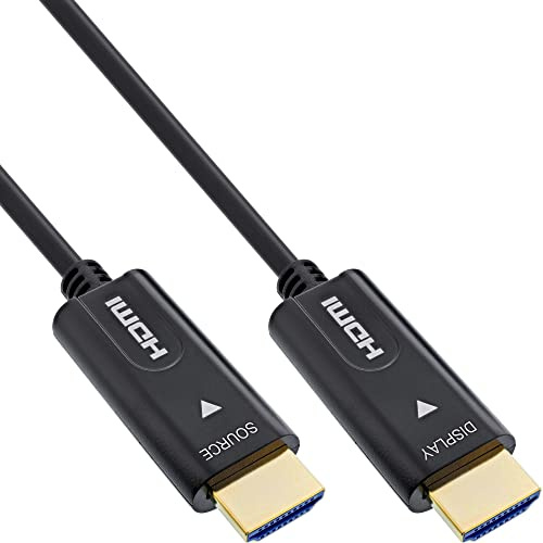 InLine® HDMI AOC Kabel, High Speed HDMI mit Ethernet, 4K/60Hz, Stecker/Stecker, 10m