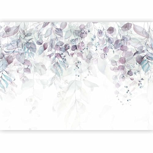 murando - Carta da Parati Moderna Spessa per Soggiorno, Foglie, 450x315 cm | Fotomurali in TNT, Spessore Maggiore, Decorazione da Muro XXL, Carte da Parati Moderne, Fiori, Produzione Europea