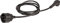 Meister Alargador de contacto con protección de contacto, conector extraplano, cable de 2 m, color negro, IP20 para interiores, acoplamiento con protección táctil, alargador Schuko con conector plano,