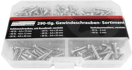 Brüder Mannesmann M13049 290-tlg. Gewindeschrauben-Sortiment