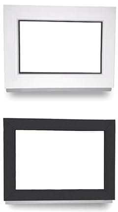 Kunststofffenster - Festverglasung - Fenster - innen weiß/außen anthrazit - BxH: 85 x 85 cm - 850 x 850 mm - 2 fach Verglasung - 60 mm Profil