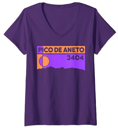 Pico de Aneto Skitour Hike Pirineos Maladeta Senderismo Regalo Camiseta Cuello V