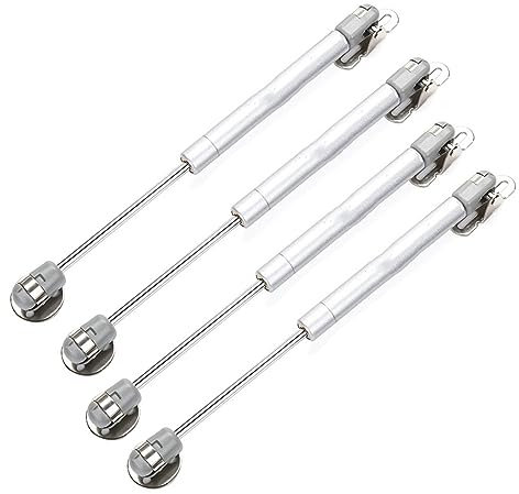 langsam verstreben 4 STÜCKE Möbel Gasfederscharniere, Türstrebe Deckelstütze Bettkasten Stützhardware Küchenschrank Schrank Hydraulisches Scharnier 10-15KG Scharniere schließen (Color : 10KG-Gray)