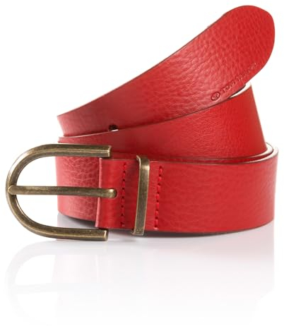 Tom Tailor Damen TTSYLKE Gürtel, red Uni, 100