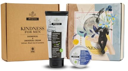 NATYR - Kindness - Geschenkbox für Herren - Duschgel und Gesichtscreme - BIO