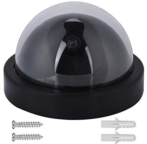 Telecamere Dome CCTV di Sicurezza Fittizie con Telecamera Finta, Telecamera Fittizia da Esterno con Telecamera di Sicurezza Fittizia con Luce LED Rossa Lampeggiante