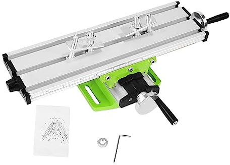 jojofuny Multifunction Worktable High Precision Slipway Mini Milling Machine Drilling Slide Table for DIY Projects Includes 1 Manual 2 Nuts 1 Wrench