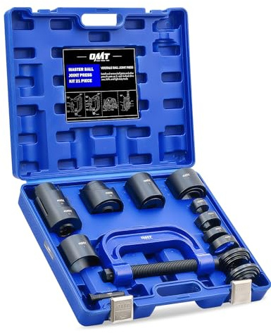 Orion Motor Tech 21 Pezzi Estrattore per Giunti Sferici Set per Rimozione Giunti Sferici Superiori e Inferiori con Tubi di Ricezione e Adattatori Pressa per Giunti Sferici per Auto 2WD 4WD SUV
