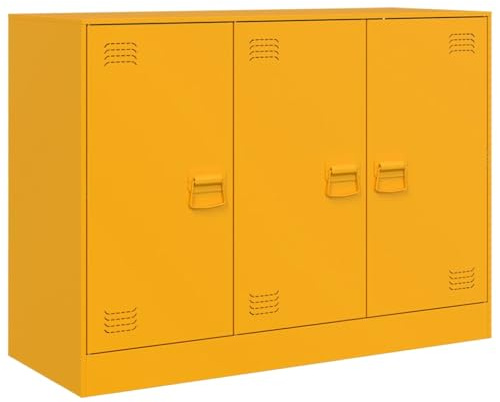 vidaXL Sideboard Senfgelb 99x39x73 cm Stahl