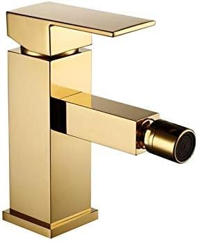 Badezimmer-Wasserhahn, Messing, Quadratischer Stil, Gold-Finish, Bidet-Einhebelmischer, Wasserhahn, Bidet-Armaturen