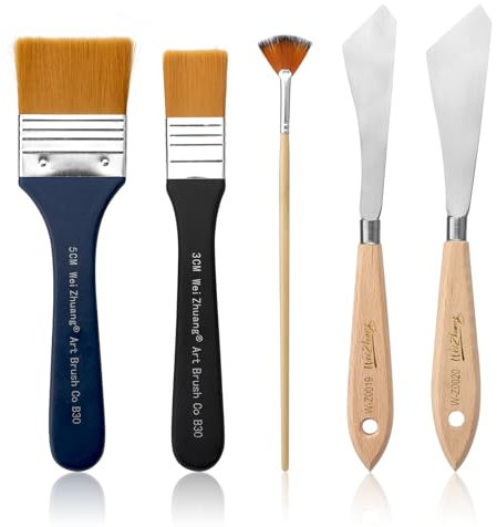 Coltello del Pittore Coltello da Paletta spatole Pennelli Piatti Set di spatola e Pennelli Piatti per Pittura acrilica e ad olio