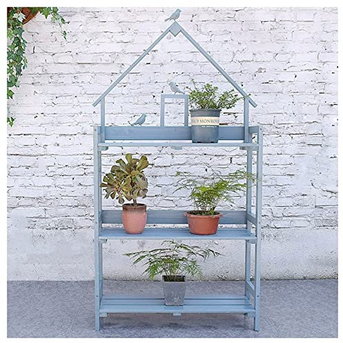 Banc de Jardinage, Table de rempotage, Banc de Travail de Jardin extérieur, Station de Plantation pour Patio et pelouses. Bleu-80x25x160cm