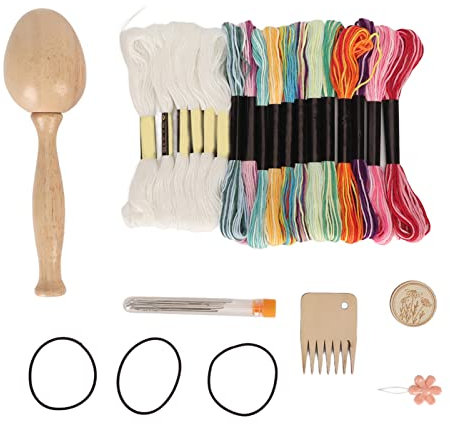 Stopf-Ei für Socken mit Großen Öhrnadeln, Nähgarn, Nadelhalter, Handwerk, Stopf-Ei-Set aus Holz für Handtücher, Professionelles Zubehör für den Einsatz