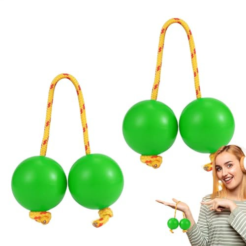 Kashaka Shaker Ball | Afrikanische Shaker Rassel Musikinstrument | 2 Paar ABS Hand Percussion Bälle Musik Ei Double Gourd für Partys, Hochzeiten, Shows