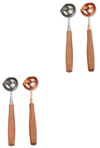 2 Juegos Cuchara Medidora Cucharas De Madera Cucharas Madera Calcomanías Accesorios Para Planchas Plegable Soperas Medición De La Primicia Cucharada Medidora 2 Piezas * 2 Cabilock