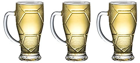 MRKU Bierbecher Bierkrüge 14/21oz Glasbierkrüge mit Henkel Großes Bierglas Klassische Biergläser für Männer Bierkrug