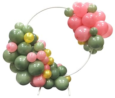 Ballon Pub Arco Decorativo Rotondo Bianco 1 m - Grigio, Bianco