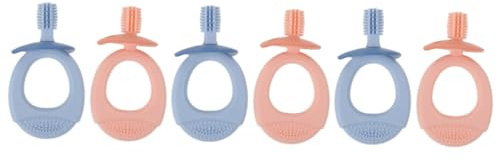 DEARMAMY 6stücke Silikon-zahnbürsten Für Weiche Borsten Farbenfrohe Designs Zahnreinigung Und Zahnungshilfe Für Kleinkinder Praktischer Aufbewahrungsbox
