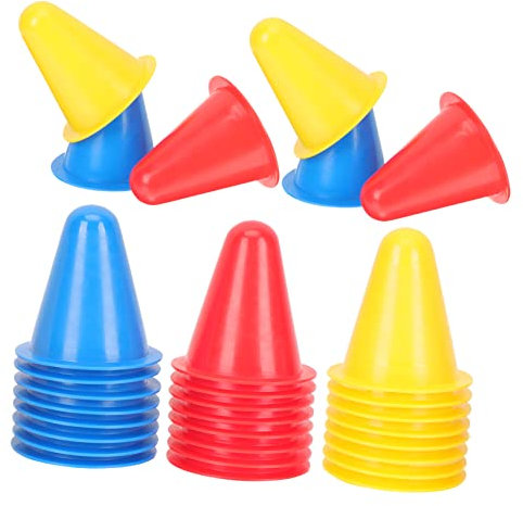 BESTonZON Mini-fußballkegel Für Trainingshütchen Turnhallenschilder Agility-übungen Hindernisparcours Indoor Sportaktivitäten Kompakt Und Tragbar