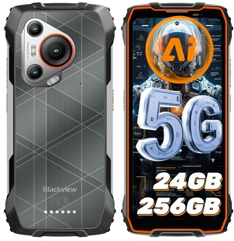 Blackview BL7000 5G Rugged Smartphone (AI), 24GB+256GB/2TB, Dimensity 6300 Android 15 Phone, 50MP+20MP Night Version, 6.78 FHD+ 120Hz Waterproof Phones, 33W Fast Charge, Doke AI/5G Dual SIM/NFC