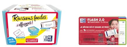 Oxford Flashbox Karteikasten, Lernkartei-Box, mit Inhalt - Starter pack