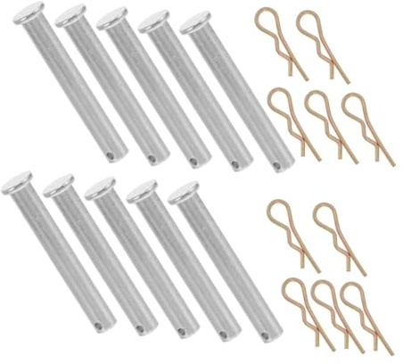 VALICLUD Locking Scaffold Pin Scaffolding Fixing Pins with Retainer Clips for Construction Accessories Wear-Resistant Scaffold Pole Fittings for Builders Trestles