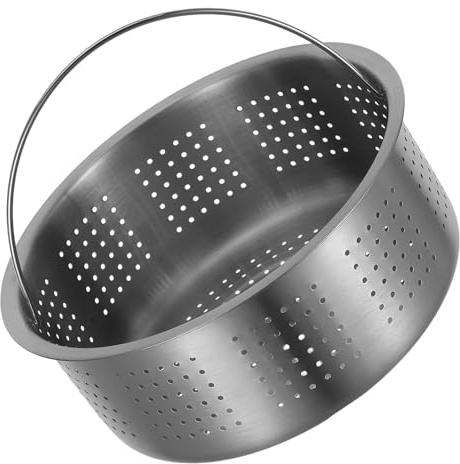 Hohopeti Cesta Vaporera de Acero Inoxidable Olla Arroz Insert Multiusos para Cocinar al Vapor Verduras Dim Sum y Bollos Separación Fácil de Arroz y