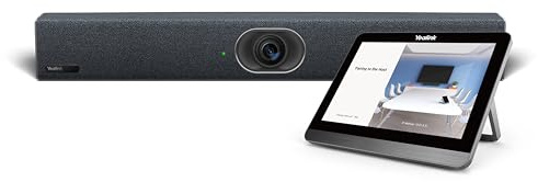 Yealink MeetingBar A20 4K UHD Barre vidéo tout-en-un avec écran tactile CTP18 pour petites pièces et chambres de regroupement, appareil photo 20 MP, zoom 8x, 8 microphones, haut-parleur 5 W, cadrage