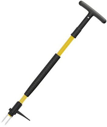1. Outil de désherbage réglable avec griffes rotatives antirouille et ergonomique pour enlever les racines des pissenlits/chardons