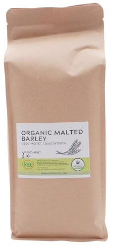 ALMICANNA: Organic Malted Barley 1 kg – Enzymes utiles pour les plantes de cannabis – Accélère le processus de maturation – Comme top dress et aménagement dans Living Soil