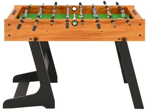 GeenYuu Klappbarer Kickertisch aus MDF und Stahl 121 x 61 x 80 cm mit Spielfeld, Stabiler Profi Fußball Tisch für Indoor Freizeit und Wettkampf, ideal für Familie, Kinderzimmer, Partykeller