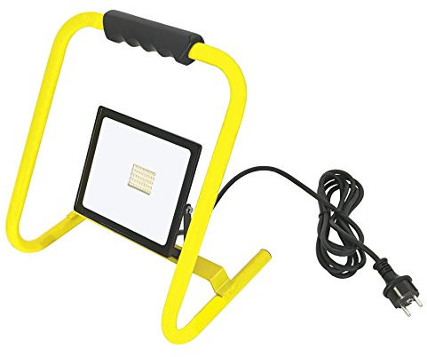 Trango 30 Watt IP65 LED Arbeitstrahler G1505-303 Baustrahler I Baustellenleuchte I Werkstattstrahler I Arbeitsscheinwerfer *WORK* Baustrahler inkl. 3m Kabel & Standgestell I 2700K warmweiß Flutlicht